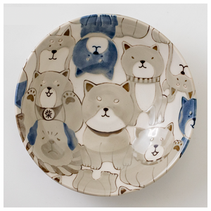 The Japan Collection : Cute Shiba bowl, grey
