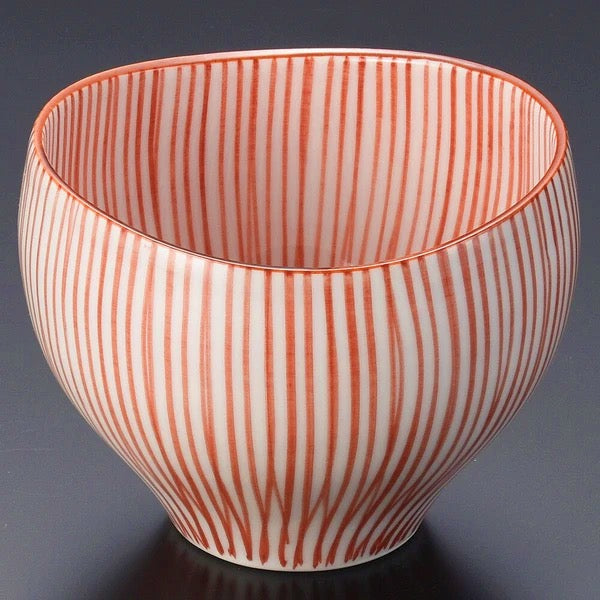 The Japan Collection : Red and white striped Arita porcelain cup