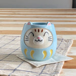 The Japan Collection : Daruma cat mug / Blue