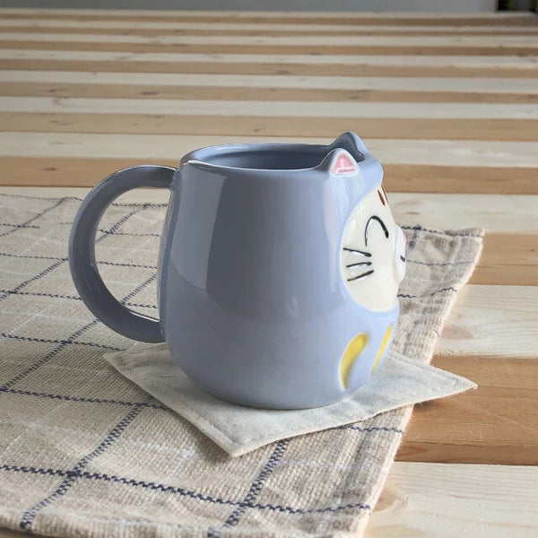 The Japan Collection : Daruma cat mug / Purple
