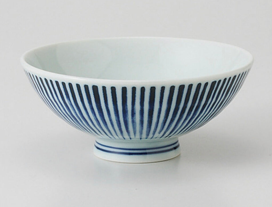 The Japan Collection : Porcelain striped rice bowl