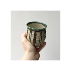 The Japan Collection : Striped cup, green and black