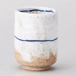 The Japan Collection : White cup with blue stripe